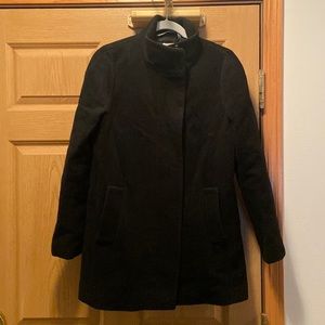 J Crew Black Zip Peacoat